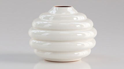 Elegant White Ceramic Vase: Modern Home Decor