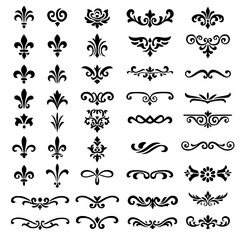 set of decorative elements