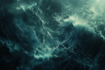 Dark Teal Water Swirling Vortex Abstract Background