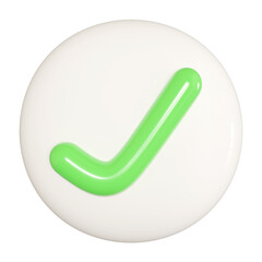 3D checkmarks icon. Ideal for confirmation, approval and success concepts. tick marks symbols, Simple, clean and modern design. positive affirmation.