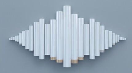 Obraz premium Abstract Cylindrical Arrangement: A Study in Minimalist Design