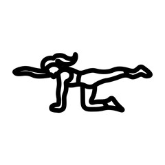 Balance Pose Vector Line Icon Design