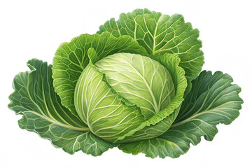 Obraz premium Fresh cabbage isolated on transparent background
