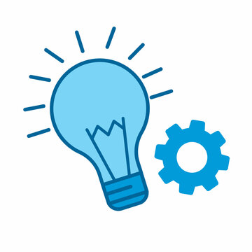 recommend clip art: light bulb with gears blue