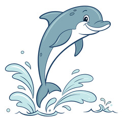 Fototapeta premium Dolphin Intelligent, playful marine mammal loved for its friendliness and agility