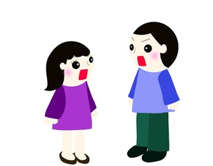 喧嘩をする男女カップル