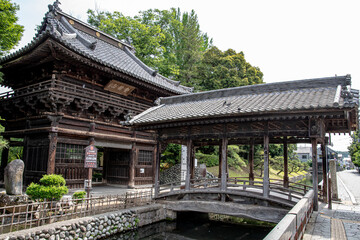 栃木県足利市　大日尊鑁阿寺　お堀にかかる太鼓橋