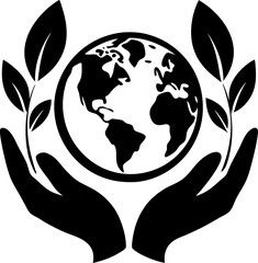 Earth in hands symbolizing environmental protection and sustainability
