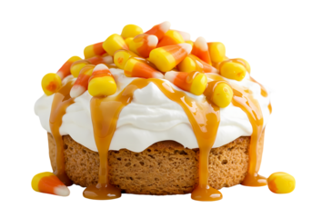 Delicious Candy Corn Cake Pop Easy Halloween Recipe  Ideas isolated on transparent background