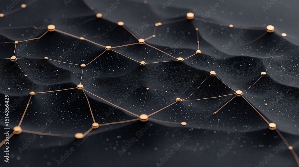 Poster Abstract Futuristic Data Visualization Network Background