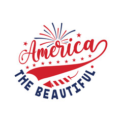 America the Beautiful – Patriotic Fireworks Design