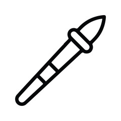 Fototapeta premium Cosmetic Brush Icon. Vector Illustration of Makeup Tools Brush.