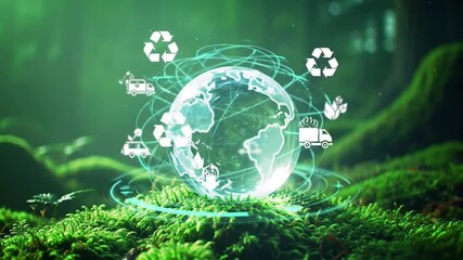 Smart World for Sustainability Digital Technology and Green World Transformation Green Tech x Smart Supply Chain Connecting the World, Sustainable in Every Dimension - Powered by Adobe
