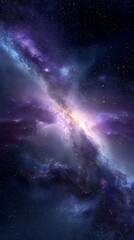 Obraz premium Purple And Blue Cosmic Nebula In Dark Space