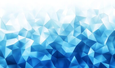 Abstract blue and white gradient triangle low poly mosaic background, polygon backdrop for web banner presentation ,card,  illustration