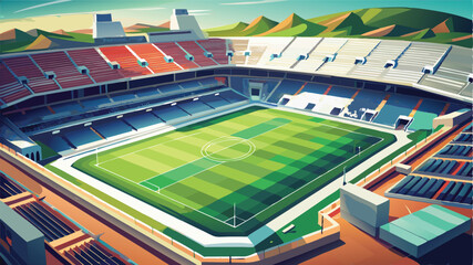 Abstract colorful lines form a vibrant city bridge illustration pattern design