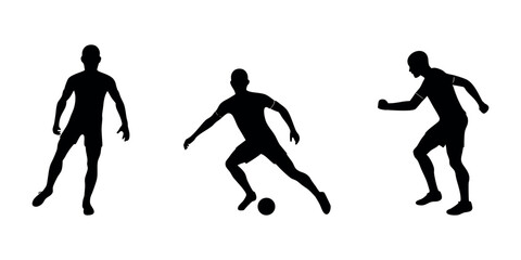 Sports Player Silhouettes  Action Poses Vector Bundle