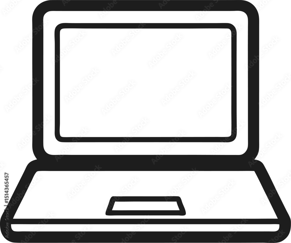 Poster laptop icon vector set. portable computer device and notebook concept.