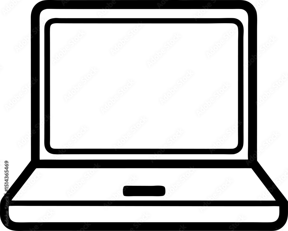 Fototapete laptop icon vector set. portable computer device and notebook concept.