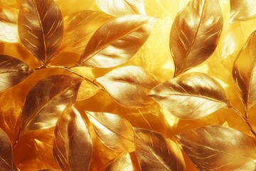 gold foil leaf texture, golden background with glass effect  illustration for prints, cmyk color mode