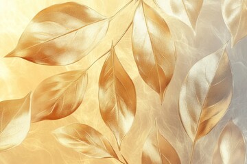 gold foil leaf texture, golden background with glass effect  illustration for prints, cmyk color mode