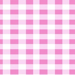 Seamless pattern with pink gingham check, plaid repeat background for school, wallpaper, backdrop, poster, flyer, social post background, png white