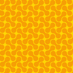 Seamless Abstract Orange and Yellow Geometric Pattern - Modern Wavy Tile Design Background