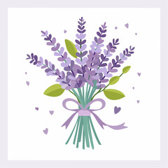 Obraz premium A peaceful lavender bouquet with a soft sketchy look, great for spa or relaxation-themed projects.