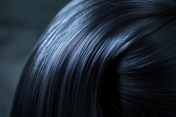 Sleek ponytail hairstyle highlighting silky straight hair for a polished look in a modern setting