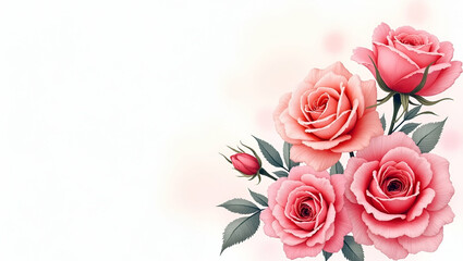 Vibrant Mother's Day Roses: Dynamic Floral Design with Artistic Detailing for Promotional Campaigns - Perfect for Digital Media