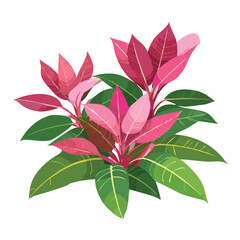 Elegant Pink Foliage Plant Artwork