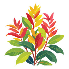 Tall Colorful Foliage Plant Art