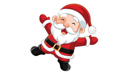 Happy Santa Claus is smiling