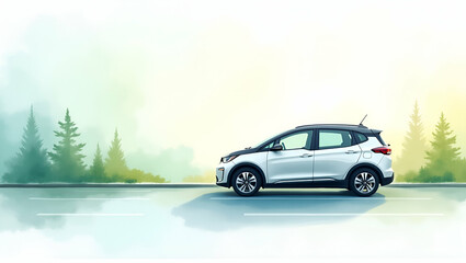 Fototapeta premium Curate an exclusive photo stock collection illustrating vehicle to grid technology with emphasis on smart grid integration renewable energy exchange and EV interconnectivity in Photo Stock Concept 