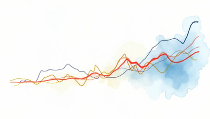 Financial analyst charting economic pressure indicators between US and Canada using interactive dashboards to illustrate bilateral fiscal strain trends in  Photo Stock  Concept  and empty space on the