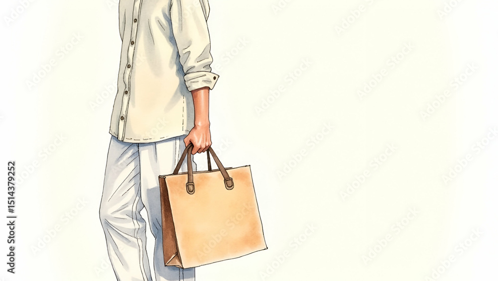 Aufkleber photo realistic image of a person with a delivery bag, symbolizing reliability and commitment in ser