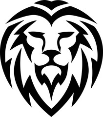 lion face vector design, perfect for tattoos or branding.