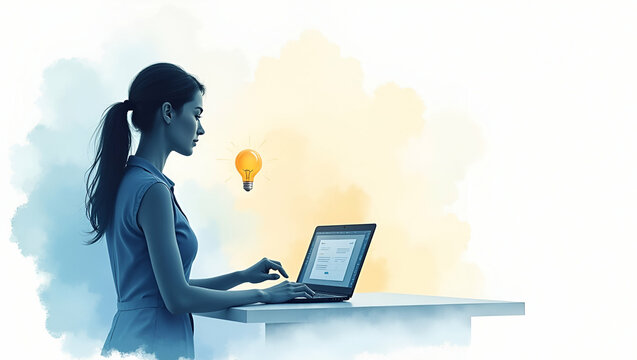 Business woman do the video call conference and sharing the projection idea online with a distance in the new normal tele communication with cilent concept as Professional uses digital platform to sha