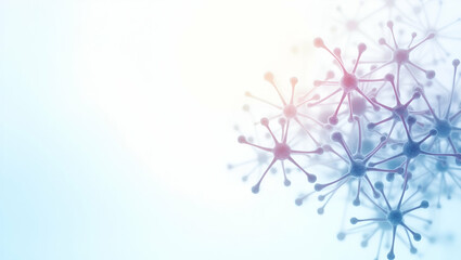 Obraz premium Minimalist Wallpaper Design: Expansive Space & Sleek Aesthetics Showcasing Molecular Diagnostics & Advanced Digital Visualization for Modern Healthcare