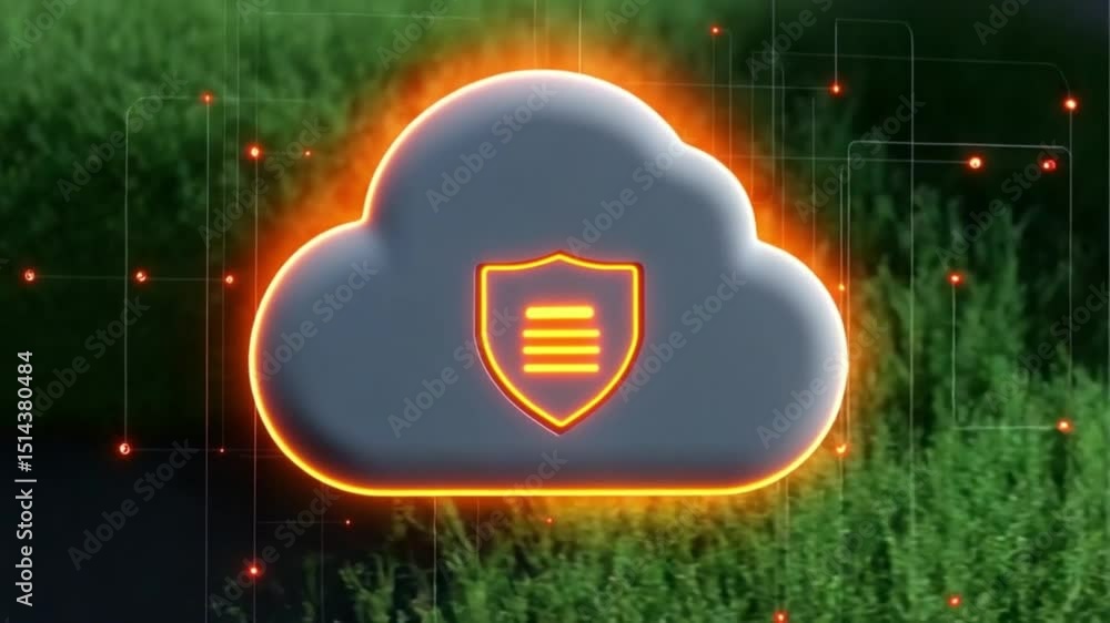 Poster secure cloud computing: network safety glows in 3d