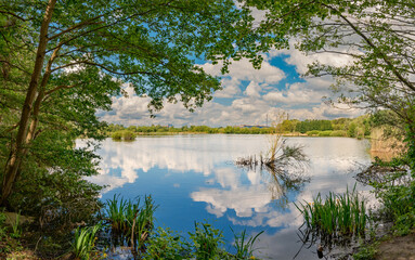 Am Wasserreservoir südlich des Wasserwerks Stolpe laufen mehrere Rad- und Wanderwege vorbei