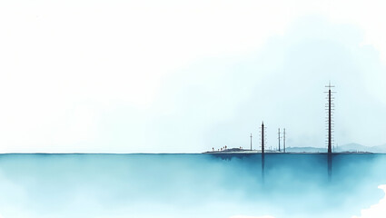 Rising Sea Levels: Analyzing Tide Gauge Readings and Coastal Measurement Markers in Clean Analytic Images - Unprecedented Water Levels Concept