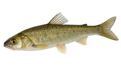 Fototapeta premium Bullhead Minnow Fish on White Background – Isolated Realistic Specimen Image