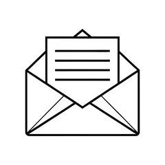 Open Envelope Icon  Communication, Message, Mail, and Letter Illustration