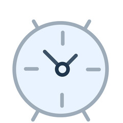 Alarm Clock Icon, Flat Design Icon Symbol, Education School Icon.