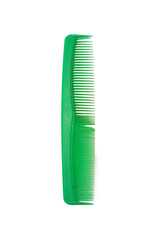 Green Plastic Comb Hair Styling Tool Isolated on Transparent Background. PNG File