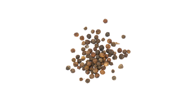 Black Pepper Isolated on Transparent Background. PNG File