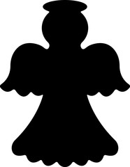 Obraz premium Angels with wings icon in flat style. isolated on transparent background