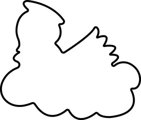 Angels with wings icon in line style. isolated on transparent background.