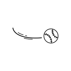Doodle sport ball bounce. Vector illustration